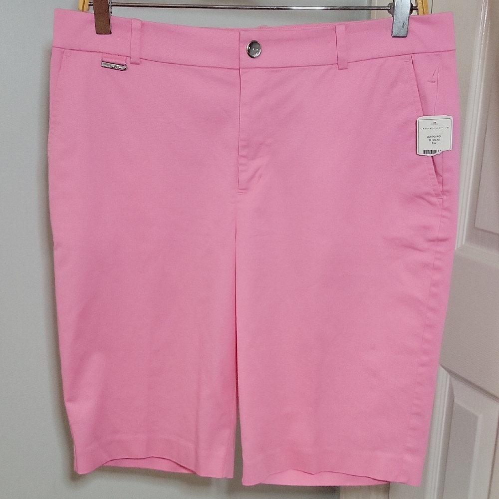 Ralph Lauren Active Vintage Pink Bermuda Shorts NWT Sz 10